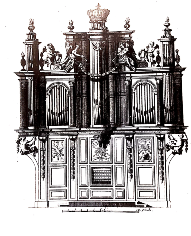 The organ of the abbey Saint-Victor (demolished in 1790)